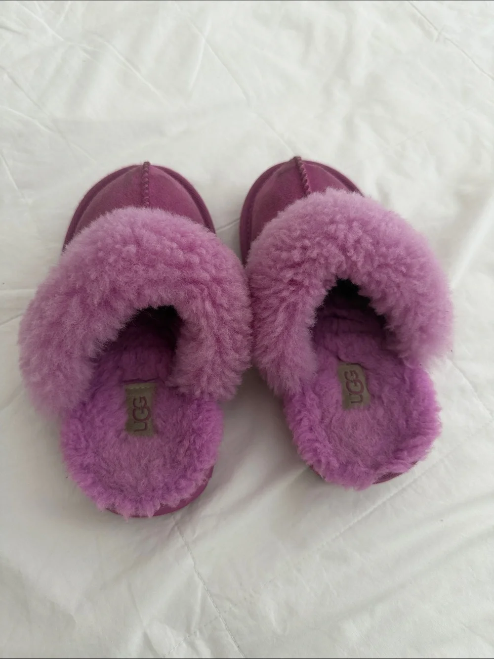 Ugg Kids Cozy Purple Shearling Slippers
